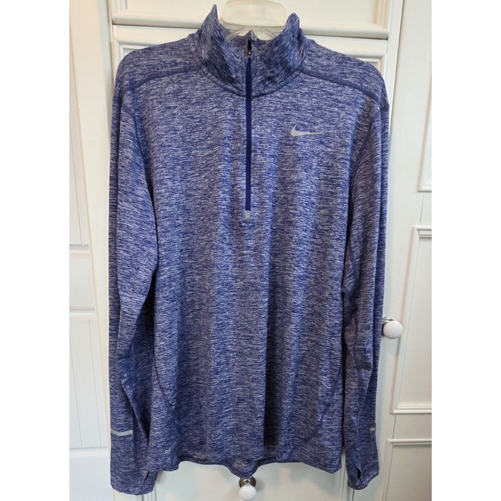 Men's Nike Dri Fit Running Quarter Zip Performance Top Size Large